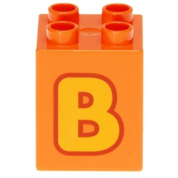 LEGO Duplo - Brick 2 x 2 x 2 Letter B 31110pb145