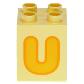 LEGO Duplo - Brick 2 x 2 x 2 Letter U 31110pb163