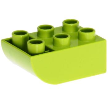 LEGO Duplo - Brick 2 x 3 with Curved Bottom 98252 Lime