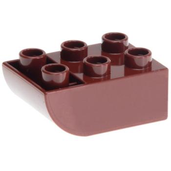 LEGO Duplo - Brick 2 x 3 with Curved Bottom 98252 Reddish Brown