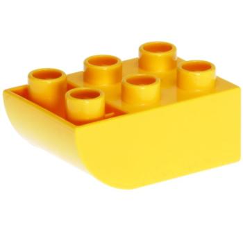LEGO Duplo - Brick 2 x 3 with Curved Bottom 98252 Yellow