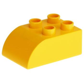 LEGO Duplo - Brick 2 x 3 with Curved Top 2302 Yellow