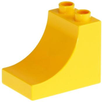 LEGO Duplo - Brick 2 x 3 x 2 with Curve 2301 Yellow
