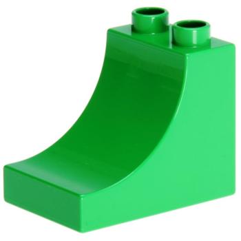 LEGO Duplo - Brick 2 x 3 x 2 with Curve 2301 Bright Green