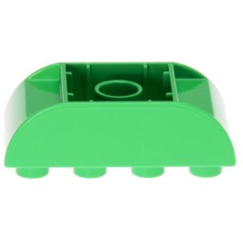 LEGO Duplo - Brick 2 x 4 Curved Bottom 98224 Bright Green