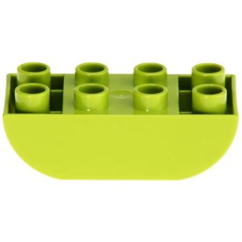 LEGO Duplo - Brick 2 x 4 Curved Bottom 98224 Lime