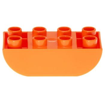 LEGO Duplo - Brick 2 x 4 Curved Bottom 98224 Orange