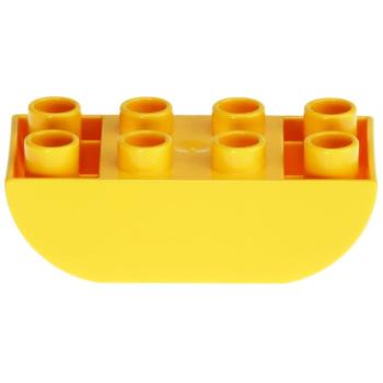 LEGO Duplo - Brick 2 x 4 Curved Bottom 98224 Yellow