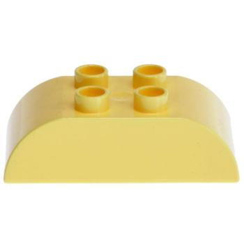 LEGO Duplo - Brick 2 x 4 Curved Top 98223 Bright Light Yellow