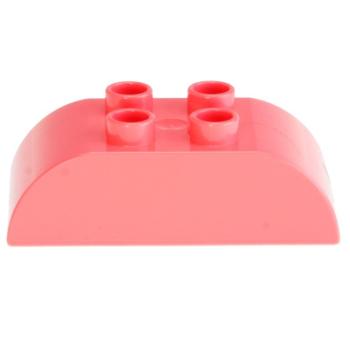LEGO Duplo - Brick 2 x 4 Curved Top 98223 Coral