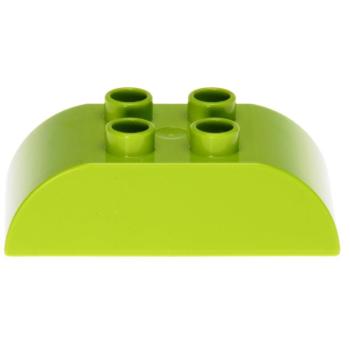 LEGO Duplo - Brick 2 x 4 Curved Top 98223 Lime