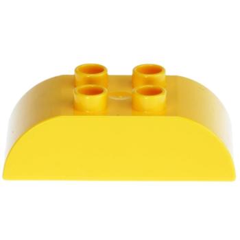 LEGO Duplo - Brick 2 x 4 Curved Top 98223 Yellow