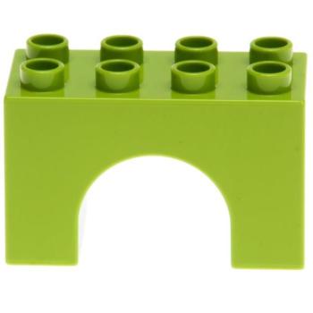 LEGO Duplo - Brick 2 x 4 x 2 Arch 11198 Lime