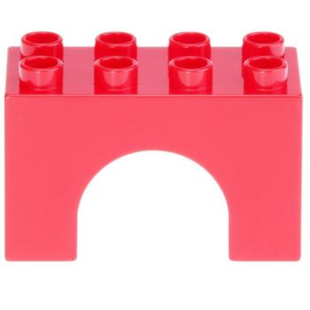 LEGO Duplo - Brick 2 x 4 x 2 Arch 11198 Red