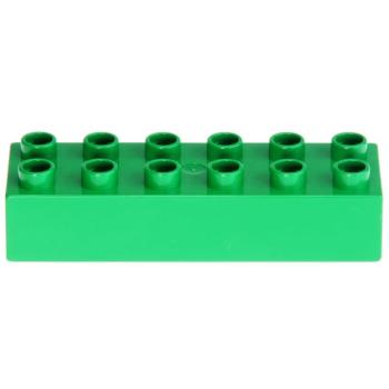 LEGO Duplo - Brick 2 x 6 2300 Green