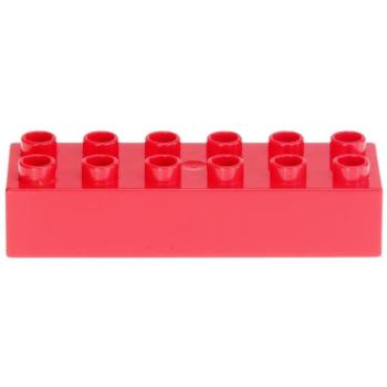 LEGO Duplo - Brick 2 x 6 2300 Red