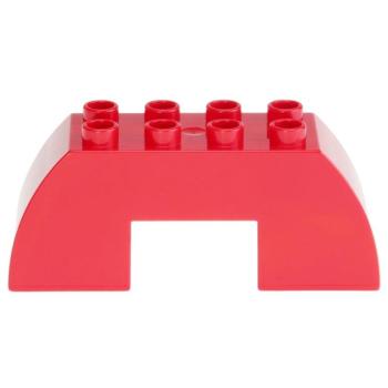 LEGO Duplo - Brick 2 x 6 x 2 Slope Curved Double 11197 Red