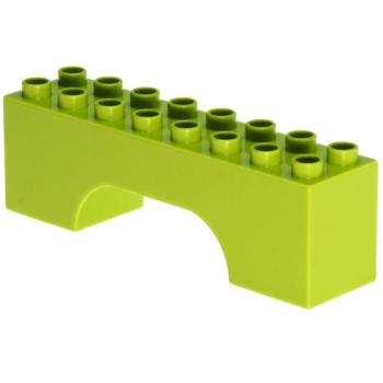 LEGO Duplo - Brick 2 x 8 x 2 Arch 18652 Lime