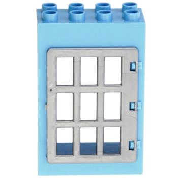 LEGO Duplo - Building Door 92094/31171 Medium Blue/Flat Silver