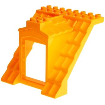 LEGO Duplo - Building Roof Sloped 8 x 8 x 8 51384c01 Bright Light Orange