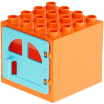 LEGO Duplo - Building Window 18857 / 18816 Orange Medium Azure