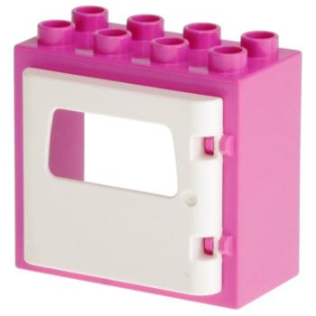 LEGO Duplo - Building Window 61649 / 15582 Dark Pink White