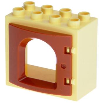 LEGO Duplo - Building Window 61649/16598 Bright Light Yellow/Dark Orange