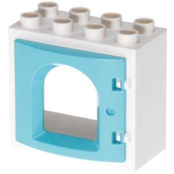 LEGO Duplo - Building Window 61649/16598 White/Medium Azure