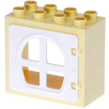 LEGO Duplo - Building Window 61649/26249 Bright Light Yellow White