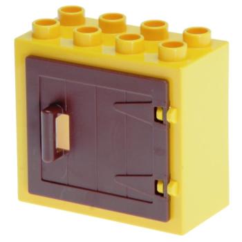 LEGO Duplo - Building Window 61649/87653 Yellow Reddish Brown
