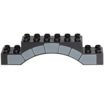 LEGO Duplo - Castle Brick 2 x 10 x 2 Arch with Stonework Pattern 51704pb01