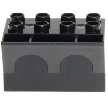 LEGO Duplo - Castle Brick 3 x 4 x 2 with Arched Parapet 51732 Black