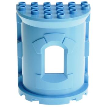 LEGO Duplo - Castle Building Wall 4 x 6 x 6 Curved Turret 52024 Medium Blue