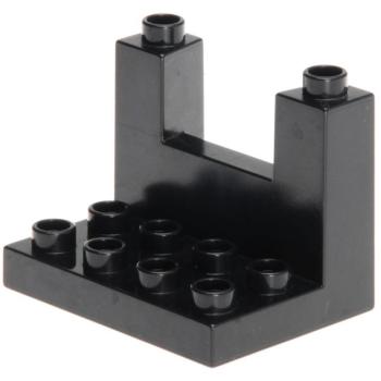 LEGO Duplo - Castle Plate 3 x 4 x 2 1/3 Rampart Black