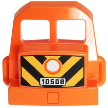 LEGO Duplo - Train Lokomotiv-Front orange 51554pb02