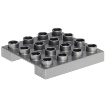 LEGO Duplo - Pallet 4 x 4 Smooth Side Flat Silver 98458