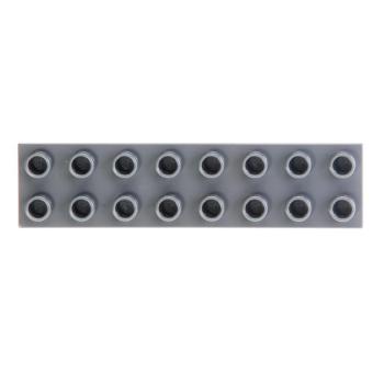 LEGO Duplo - Plate 2 x 8 44524 Dark Bluish Gray