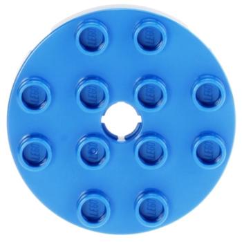 LEGO Duplo - Plate Round 4 x 4 with 1 Hole 98222 Blue