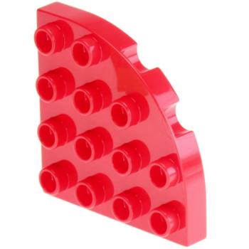LEGO Duplo - Plate Round Corner 4 x 4 98218 Red