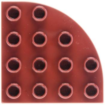 LEGO Duplo - Plate Round Corner 4 x 4 98218 Reddish Brown
