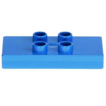 LEGO Duplo - Tile, Modified 2 x 4 x 1/2 (Thick) 6413 Blue