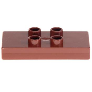 LEGO Duplo - Tile, Modified 2 x 4 x 1/2 (Thick) 6413 Reddish Brown