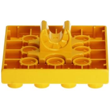 LEGO Duplo - Toolo Plate 4 x 4 with Clip at Bottom Yellow 6656