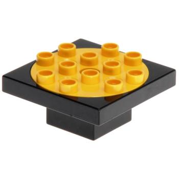 LEGO Duplo - Toolo Turntable 4 x 4 6297c01 Black Yellow