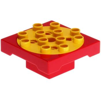 LEGO Duplo - Toolo Turntable 4 x 4 6297c01 Red Yellow