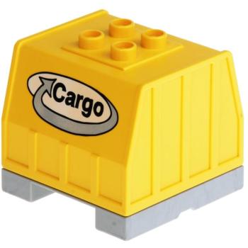 LEGO Duplo - Train Freight Container 42400c01pb01 Yellow