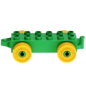 LEGO Duplo - Vehicle Car Base 2 x 6 11248c01 Bright Green
