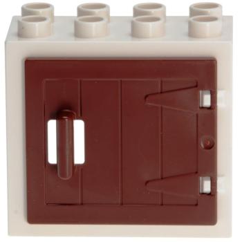 LEGO Duplo - Building Window 61649/87653 White Reddish Brown