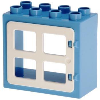 LEGO Duplo - Building Window 61649/90265 Medium Blue White