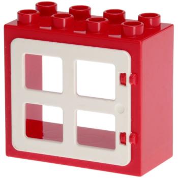 LEGO Duplo - Building Window 61649/90265 Red White